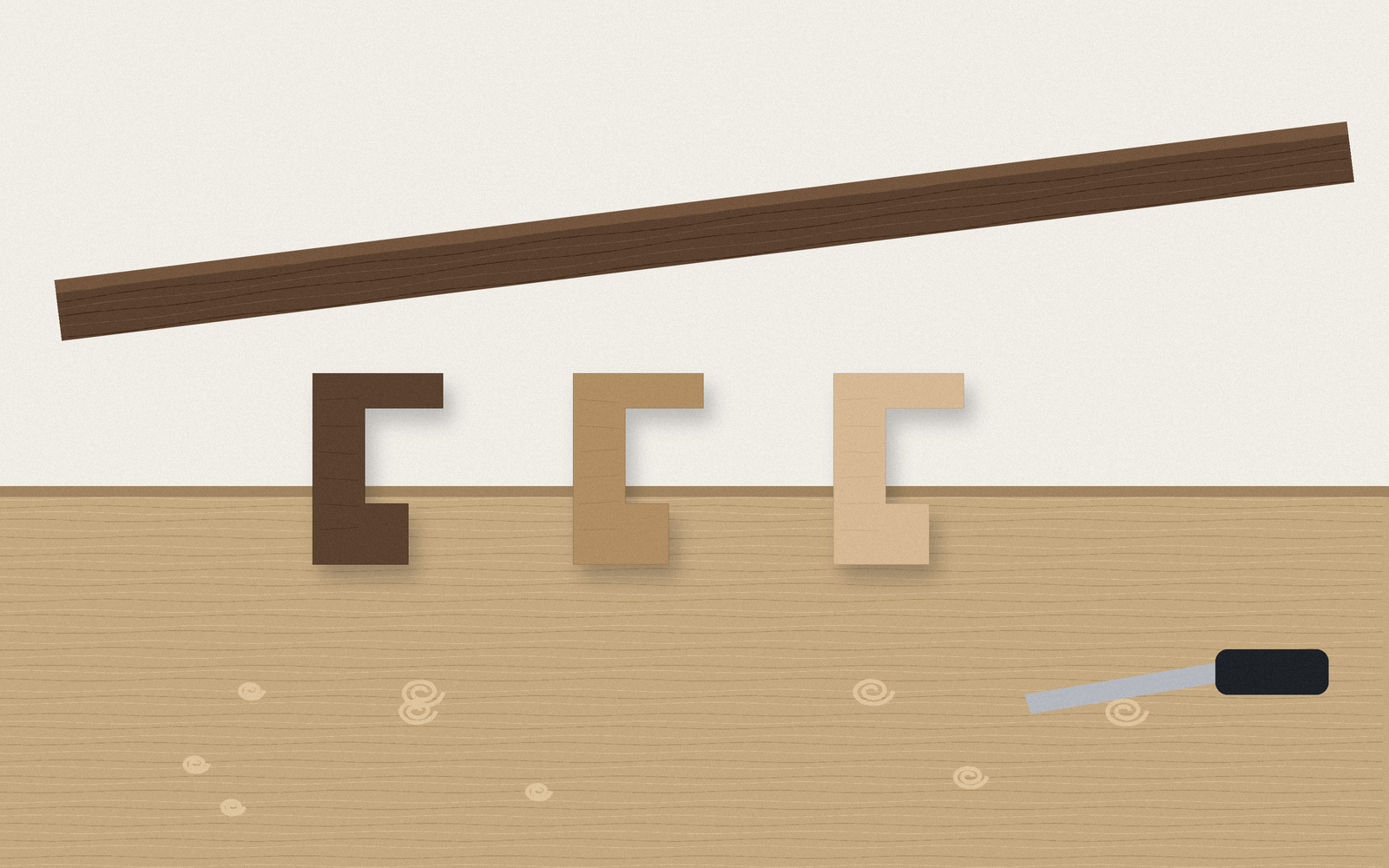 Wood frame profiles milled in the HC Editions workshop