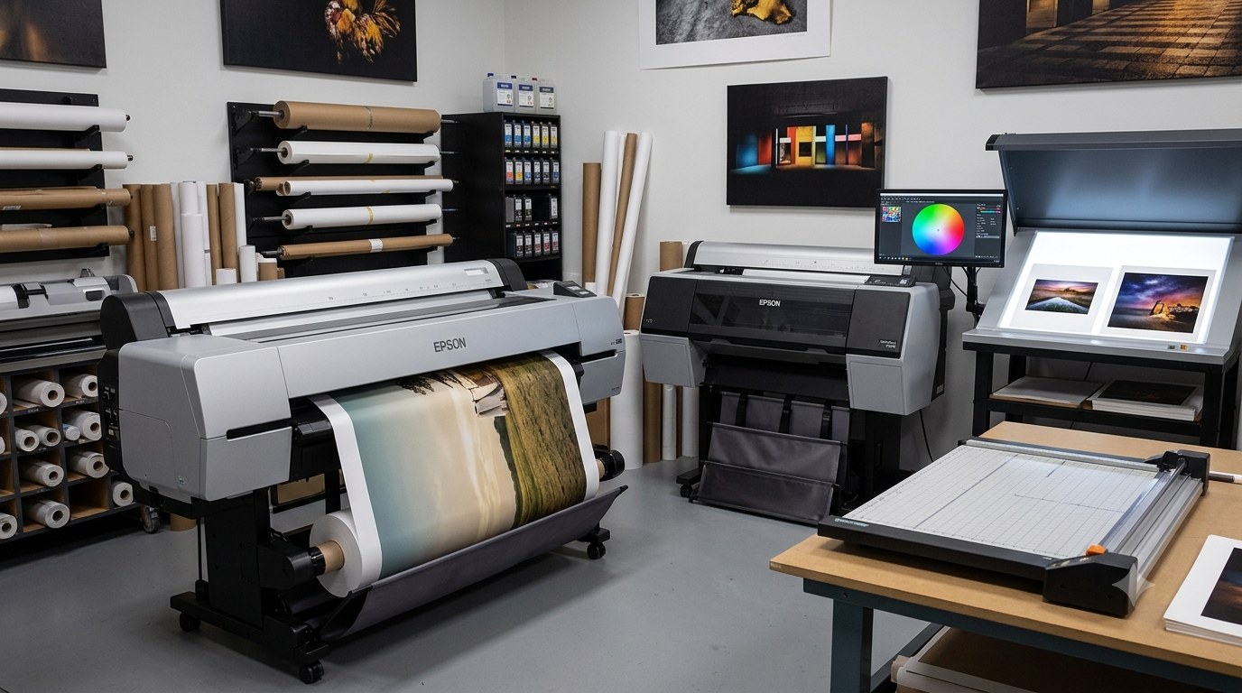 Epson SureColor P20000 and P9570 printers in the HC Editions print room