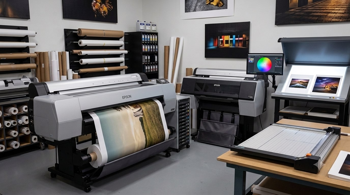 Epson SureColor P20500 and P9570 printers in the HC Editions print room